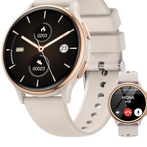 Smartwatch with Gold Accents
